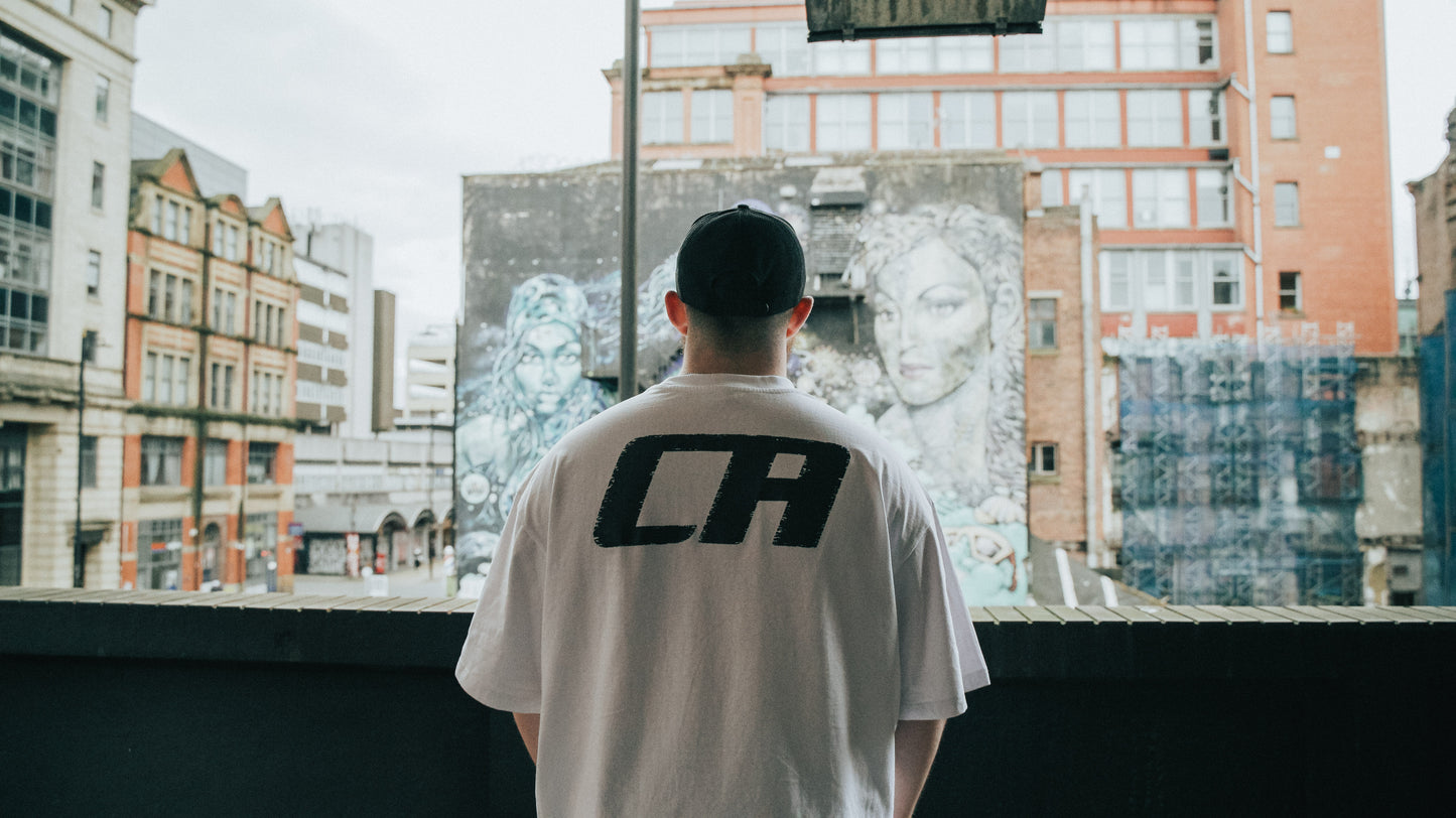 The Follow Up White Oversized Tee