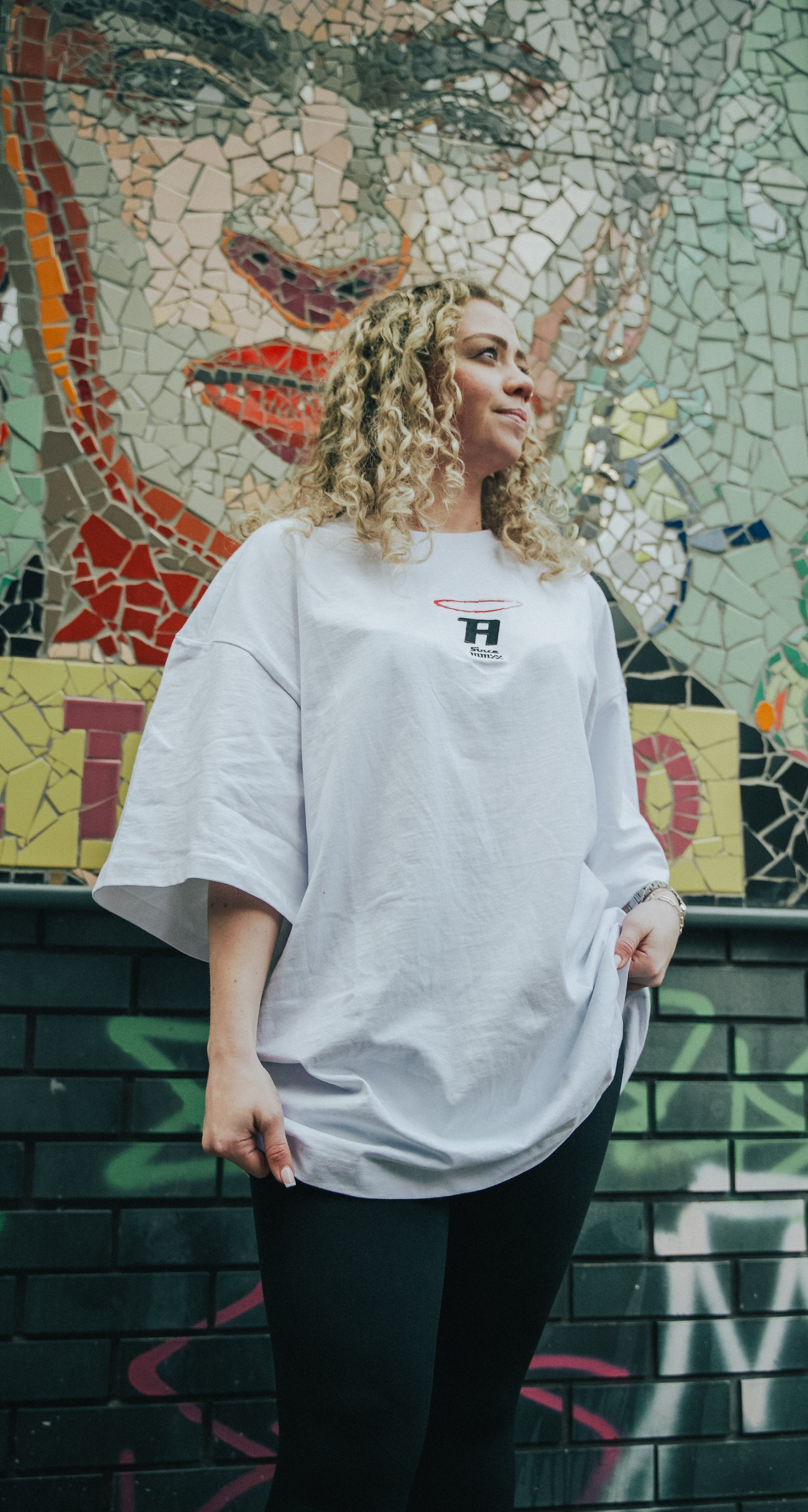 The Follow Up White Oversized Tee